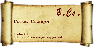Bolos Csongor névjegykártya